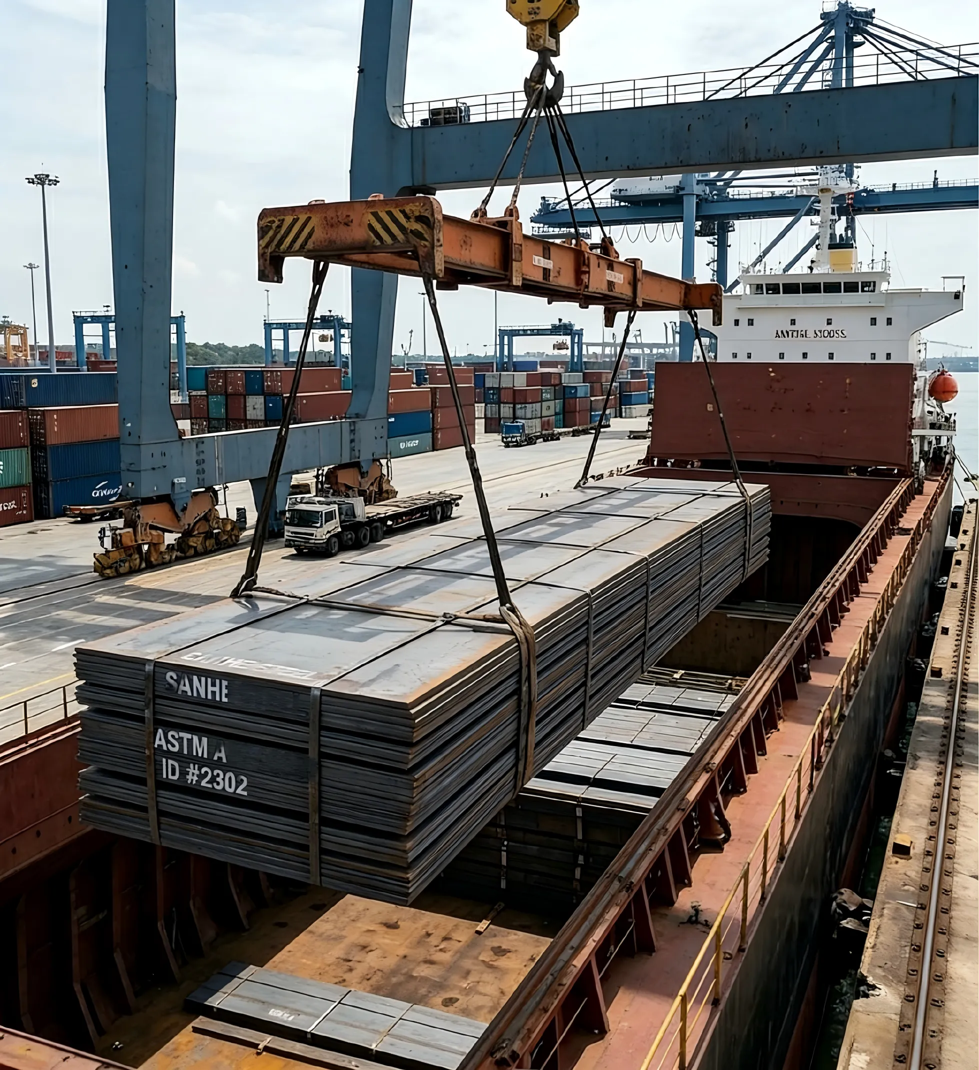 Поставка высокопрочного листового металла Sanhe Steel за границу бьет рекорды: стандарты ASTM интегрированы в основной двигатель